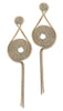 Brass Large Link Box Chain Earrings