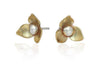Flower Studs in Sterling Silver and Brass