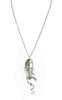 Convertible Flower Necklace in Sterling Silver, Tourmaline, Amethyst, Rose Quartz, Citrine, Prehnite, and Aquamarine