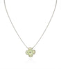 Sterling Silver, Citrine and Garnet Flower Necklace