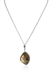 Knotted Sterling Silver and Pietersite Necklace