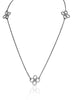 Double Clover Lariat in Sterling Silver