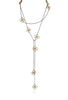 Double Clover Lariat in 14k Gold and Silver