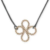Triple Clover Necklace in 14k Gold and Silver