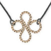 Single Clover Necklace in 14k Gold and Silver