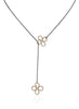 Convertible Flower Necklace in Sterling Silver and Brass