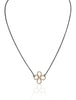 Double Clover Lariat in 14k Gold and Silver