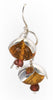 Flower Earrings with Citrine and Garnet