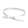 Wide Knotted Silver Bangle