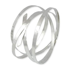 Extra Wide Silver Bangle