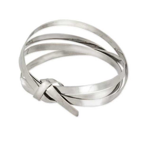 Knotted Silver Bangle