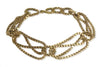 Brass Teardrop-Shaped Chain Earrings