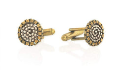 Sterling Silver and Brass Spiral Cufflinks