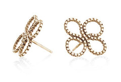 Clover Stud Earring in 14k Gold