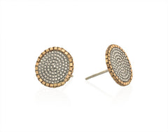 Spiral Studs in 14k Gold and Silver