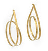 Geometric Circle-in-Teardrop Hoops (in gold or silver)