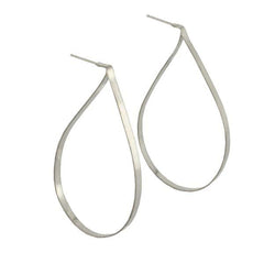 Teardrop Hoops  (in gold or silver)