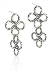 Double Clover Earring in Sterling Silver