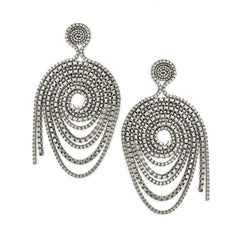 Sterling Silver Unravelling Double Box Chain Earrings
