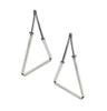 Sterling Silver Unravelling Double Box Chain Earrings