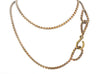 Long Brass Teardrop-Shaped Chain Earrings