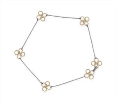 Clover Choker in 14k Gold and Silver