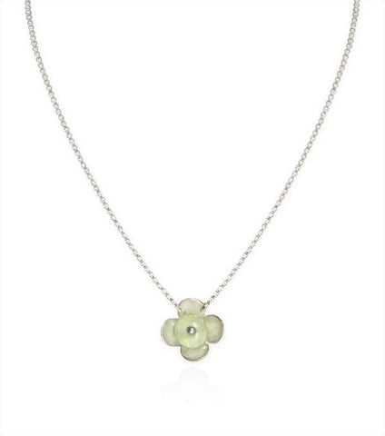 Small Flower Necklace with Prehnite