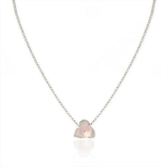 Small Flower Necklace with Rose Quartz