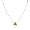 Flower Necklace in Sterling Silver and Brass