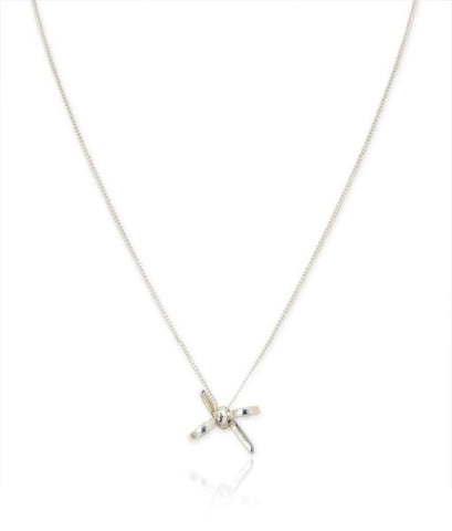 Sterling Silver Bow Necklace