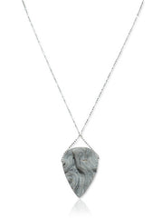 Drusy Quartz and Sterling Silver Necklace