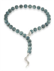 Sterling Silver Snake Chain and Kyanite Necklace