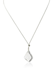 Knotted Sterling Silver and Crystal Quartz Necklace
