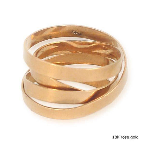 18k Gold Fettucini Ring (3mm)