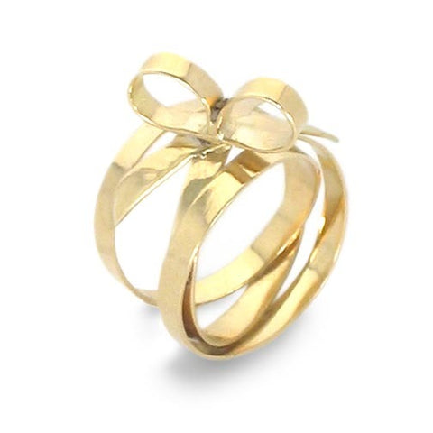 18k Gold Bow Ring