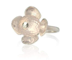 Rose Quartz Stackable Flower Ring