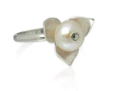 Freshwater Pearl Stackable Flower Rings