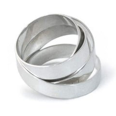 Extra Wide Silver Fettucini Ring (5mm)