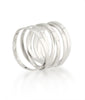 Wide Knotted Silver Bangle