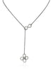 Double Clover Lariat in 14k Gold and Silver