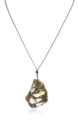 Knotted Sterling Silver and Epidote Necklace
