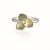 Silver and Brass Stackable Flower Rings