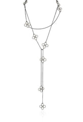 Long Convertible Clover Necklace in Sterling Silver